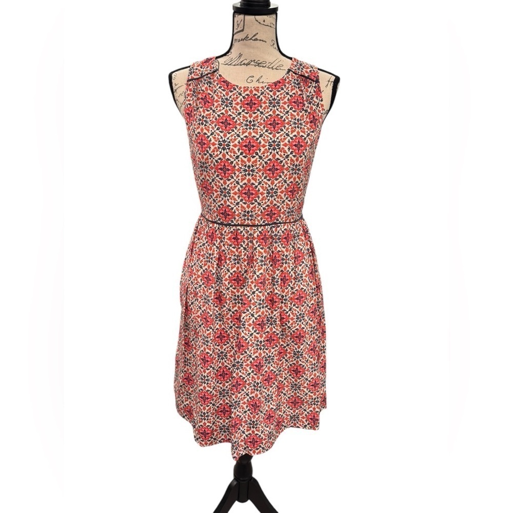 J. Crew California Poppy Dress Silk Medallion Pattern Women’s Size 6 - Picture 2 of 14